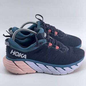Hoka Gaviota 3 Women's Running Shoes Navy Pink Comfort Stability Size 9.5B